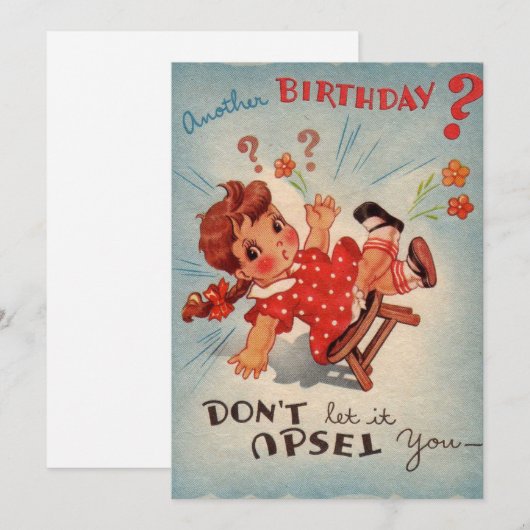 Verjaardag Laat het je meisje niet van streek mak Feestdagenkaart (Voorkant / Achterkant)