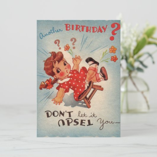  Verjaardag Laat het je meisje niet van streek mak Feestdagenkaart (Staand voorkant)