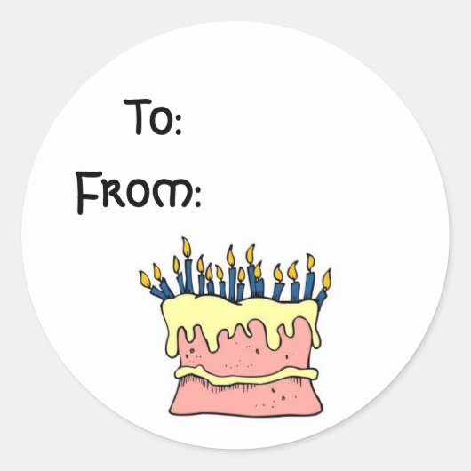 Verjaardag Label stickers (Voorkant)