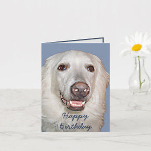 Verjaardag Lachende Pyrenese Hond Kaart