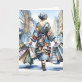 Verjaardag Lady Shopper Kaart (Voorkant)