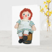 Verjaardag Lappenpop Kaart (Gele Bloem)