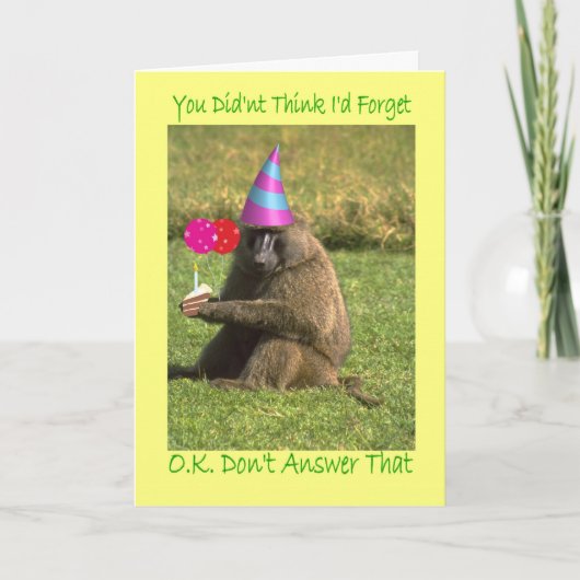 Verjaardag Late Kaart (Voorkant)