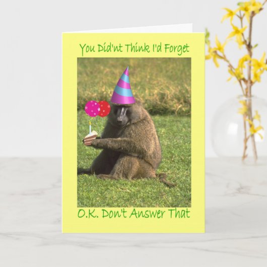 Verjaardag Late Kaart (Gele Bloem)