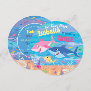 Verjaardag Leeftijd 3, Onder het Zee, 3 Haaien, Fe Kaart