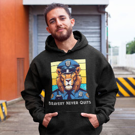 Verjaardag Leeuw Gift voor Politieagenten Papa Opa Hoodie