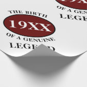 Verjaardag Legend Jaar Humor Vader Rood Zwart Vet Cadeaupapier (Hoek)