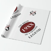 Verjaardag Legend Jaar Monogram Initiaal Naam Vade Cadeaupapier (Uitgerold)