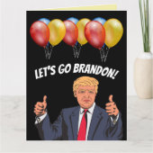 VERJAARDAG LETS GO BRANDON TRUMP KAARTEN KAART (Voorkant)
