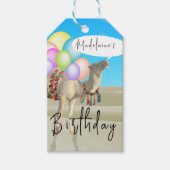Verjaardag Leuk Desert Camel Ballonnen Kleurrijk Cadeaulabel (Voorkant)