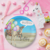 Verjaardag Leuk Desert Camel Ballonnen Kleurrijk Papieren Bordje (Feest)