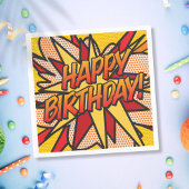 VERJAARDAG Leuk Kleurrijk Stripboek Servet