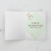 Verjaardag leuk konijn in bloempot kaart (Binnen)