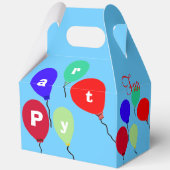 Verjaardag leuke ballonnen dank je naam bedankdoosjes (Voorkant)