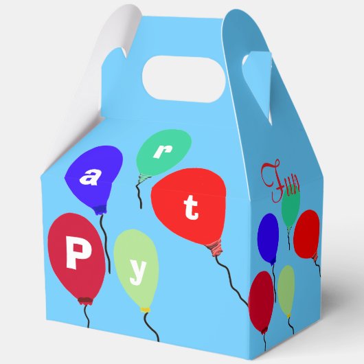 Verjaardag leuke ballonnen dank je naam bedankdoosjes (Voorkant)