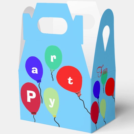 Verjaardag leuke ballonnen dank je naam bedankdoosjes (Open)