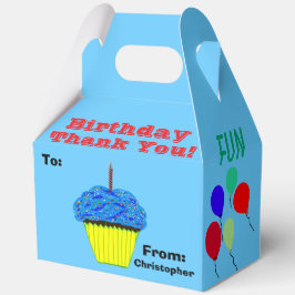 Verjaardag leuke ballonnen dank je naam bedankdoosjes