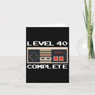 Verjaardag Level 40 Complete Videospeler Kaart