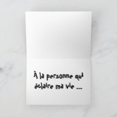 Verjaardag licht Kaart - Frans (Binnen)