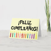 Verjaardag licht Kaart - Spaans (Voorkant)