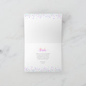 Verjaardag lief 16 regenboog ombre glitter script bedankkaart (Binnen)