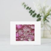 Verjaardag Liefde Briefkaart (Staand voorkant)