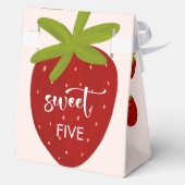 Verjaardag lieve aardbeien kinderen bedankdoosjes (Achterkant)
