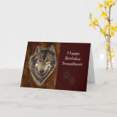 Verjaardag, lieverd, wolf, wolven, dier, Natuur, Kaart (Gele Bloem)