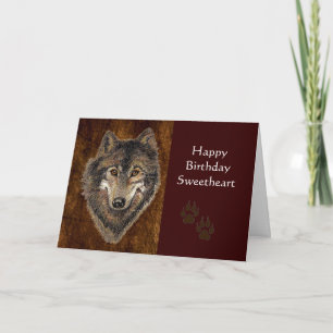 Verjaardag, lieverd, wolf, wolven, dier, Natuur, Kaart