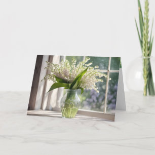 Verjaardag Lily van The Valley Boeket Kaart