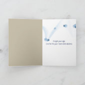 Verjaardag Little Girl Schets met wilde bloemen Kaart (Binnen)