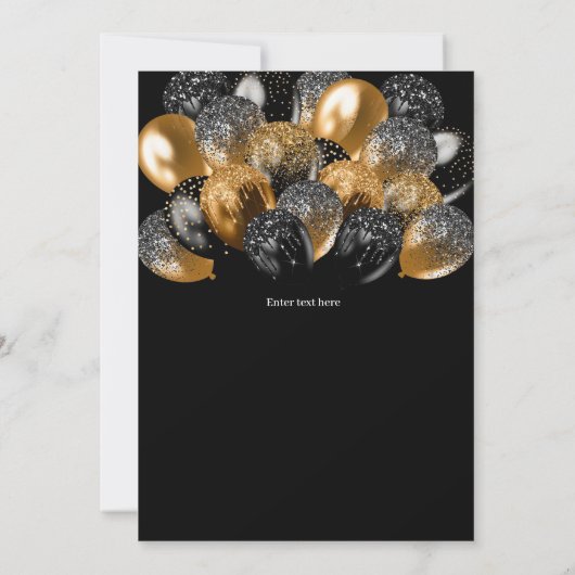 Verjaardag Little Man, Mr One-derful, Ballonnen Kaart (Achterkant)