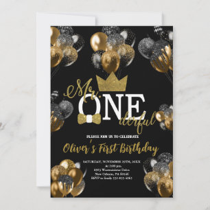 Verjaardag Little Man, Mr One-derful, Ballonnen  Kaart