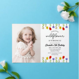 Verjaardag Little Wildflower Kids Meisje Kaart