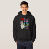 Verjaardag Llama Ik ben 8 Jaar Oud Meisje Thema 8e Hoodie (Voorkant volledig)