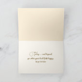 Verjaardag Log Cabin in Golden Morning Mist Kaart (Binnen)