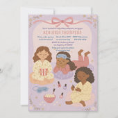 Verjaardag logeerpartij pyjama partij voor meisjes kaart (Voorkant)