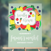 Verjaardag lokale boerenmarkt acryl bord (Neutraal)