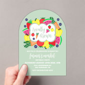 Verjaardag lokale boerenmarkt acryl uitnodigingen (Insitu (Draagbaar))