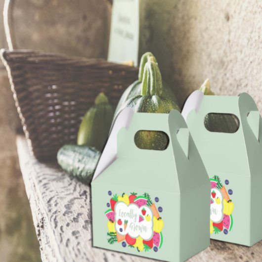 Verjaardag lokale boerenmarkt bedankdoosjes