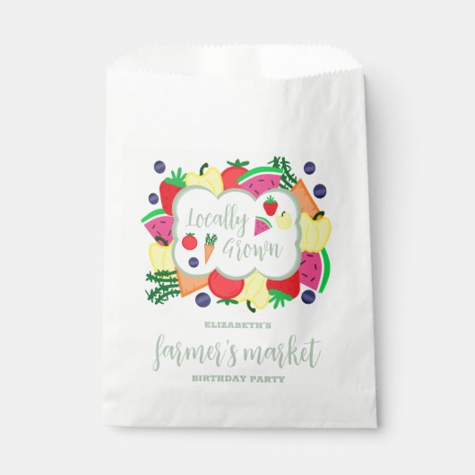 Verjaardag lokale boerenmarkt bedankzakje (Voorkant)