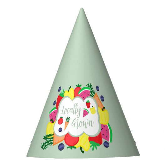 Verjaardag lokale boerenmarkt feesthoedjes (Voorkant)