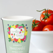 Verjaardag lokale boerenmarkt papieren bekers