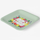 Verjaardag lokale boerenmarkt papieren bordje (Gebogen)