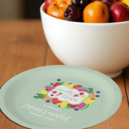 Verjaardag lokale boerenmarkt papieren bordje