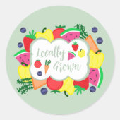 Verjaardag lokale boerenmarkt ronde sticker (Voorkant)