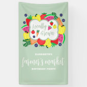 Verjaardag lokale boerenmarkt spandoek (Verticaal)