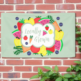 Verjaardag lokale boerenmarkt spandoek