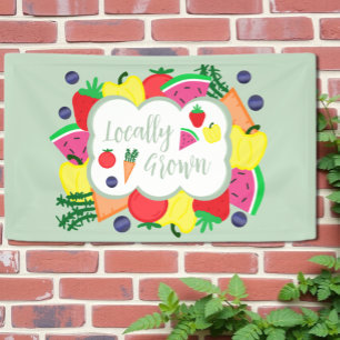 Verjaardag lokale boerenmarkt spandoek