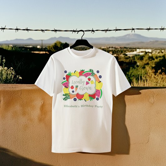 Verjaardag lokale boerenmarkt t-shirt